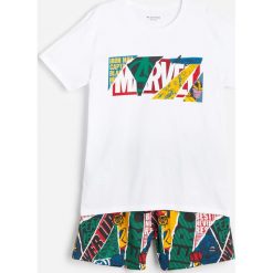 Piżama z szortami Marvel - Biały. Białe piżamy męskie Reserved, s, z motywem z bajki, bez rękawów. Za 79,99 zł.