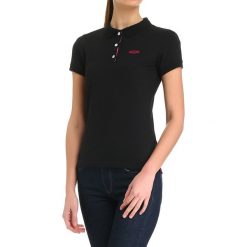 Koszulka polo w kolorze czarnym. Czarne koszulki damskie marki GALVANNI, s, bez wzorów, polo, bez rękawów. W wyprzedaży za 89,95 zł.