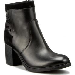 Botki ANN MEX - 7653 01S+01W Czarny. Czarne botki damskie skórzane marki Ann Mex. W wyprzedaży za 259,00 zł.