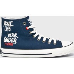 Big Star - Trampki. Niebieskie trampki i tenisówki damskie marki BIG STAR, z materiału, na sznurówki. Za 109,90 zł.
