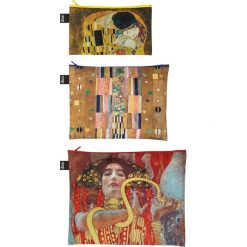 Saszetki Zip Pockets Museum 3 szt. Klimt. Saszetki damskie LOQI, bez wzorów, eleganckie, średnie, bez dodatków. Za 63,00 zł.