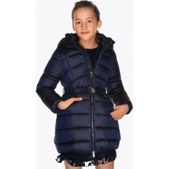 Mayoral - Kurtka dziecięca 128-167 cm. Żółte kurtki dziewczęce Mayoral, w paski, z poliesteru, długie, z kapturem. Za 277,90 zł.