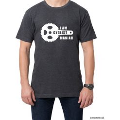 Koszulka T-SHIRT Maniac. Czarne koszulki męskie Pakamera, m, z nadrukiem, bez kołnierzyka, bez rękawów. Za 75,00 zł.