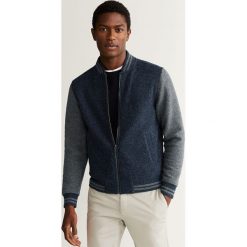 Mango Man - Bluza Reber. Niebieskie bluzy męskie Mango Man, s, bez wzorów, z bawełny, z kapturem, bez rękawów, bez kaptura. Za 199,90 zł.