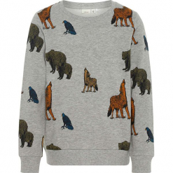 Bluza "Situson" w kolorze szarym. Szare bluzy chłopięce rozpinane marki Name it Mini & Kids, z bawełny. W wyprzedaży za 42,95 zł.