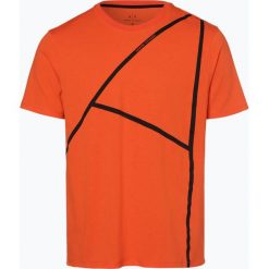 Armani Exchange - T-shirt męski, pomarańczowy. Pomarańczowe t-shirty męskie Armani Exchange, xl, z napisami, bez kołnierzyka. Za 249,95 zł.