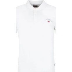 Koszulka Polo Napapijri. Białe koszulki męskie xl, bez wzorów, klasyczne, bez rękawów. Za 129,00 zł.