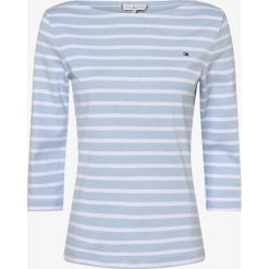 Tommy Hilfiger - Koszulka damska, niebieski. Niebieskie koszulki damskie TOMMY HILFIGER, s, w paski, eleganckie, bez kołnierzyka. Za 229,95 zł.
