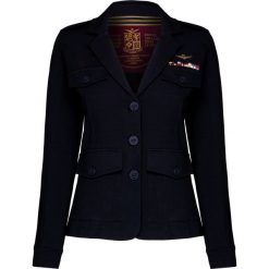Marynarka AERONAUTICA MILITARE. Niebieskie marynarki damskie Aeronautica Militare, z aplikacjami, z tkaniny. W wyprzedaży za 913,00 zł.