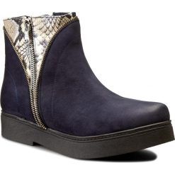Buty zimowe damskie: Botki OLEKSY – 360/625/666 Granatowy