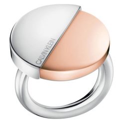 Calvin Klein Pierścień Srebrny Beżowy. Szare pierścionki damskie Calvin Klein, srebrne. Za 368,95 zł.