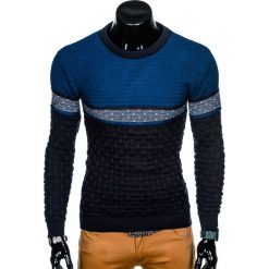 Swetry męskie: SWETER MĘSKI E132 - GRANATOWY