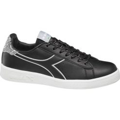 Sneakersy damskie Diadora czarne. Czarne sneakersy damskie Diadora, z gumy. Za 175,00 zł.