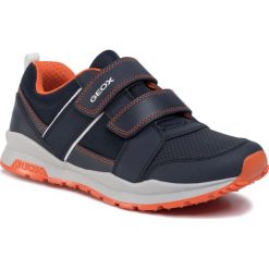 Sneakersy GEOX - J Coridan B. A J025DA 0FEFU C0820 D Navy/Orange. Niebieskie trampki chłopięce Geox, bez wzorów, ze skóry ekologicznej, na rzepy. Za 239,00 zł.
