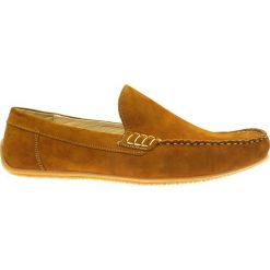 Brązowe mokasyny męskie T10. Pomarańczowe buty wizytowe męskie Faber - Obuwie męskie, ze skóry, bez zapięcia. W wyprzedaży za 225,00 zł.