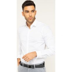 Koszula Calvin Klein 2ply Poplin Stretch Slim Shirt K10K103025. Białe koszule męskie Calvin Klein, m, bez wzorów, z elastanu, biznesowe, bez kołnierzyka, bez rękawów. Za 299,00 zł.