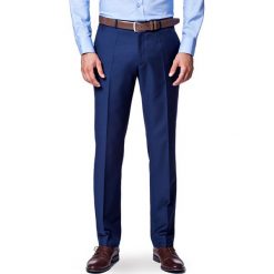 Spodnie Business Mix Navy. Niebieskie garnitury męskie LANCERTO, s, bez wzorów, z wełny, eleganckie. Za 299,90 zł.