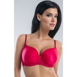 Biustonosz Spacer 3D Viktoria Red. Czerwone biustonosze marki Astratex, w koronkowe wzory, z koronki. Za 117,99 zł.