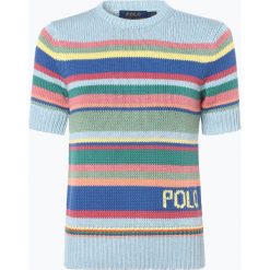 Polo Ralph Lauren - Sweter damski, niebieski. Niebieskie swetry damskie Polo Ralph Lauren, m, w paski, z bawełny, bez rękawów, bez kaptura. Za 449,95 zł.