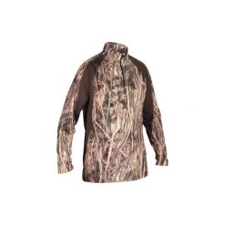 Koszulka myśliwska z długim rękawem 500 camo. Zielone koszulki męskie SOLOGNAC, xl, bez wzorów, z elastanu, bez kołnierzyka, z długim rękawem, długie. Za 79,99 zł.