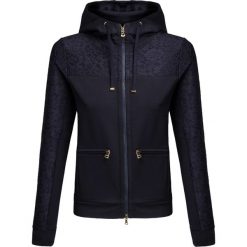 Bluza BOGNER GEOVANNA Czarny. Czarne bluzy damskie marki Bogner, w koronkowe wzory, z dzianiny, bez rękawów, z kapturem. W wyprzedaży za 1078,00 zł.