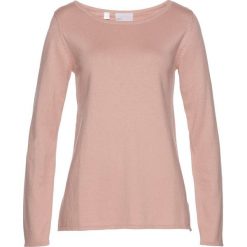 Sweter bonprix stary jasnoróżowy. Czerwone swetry klasyczne damskie bonprix, z dekoltem w łódkę. Za 99,99 zł.