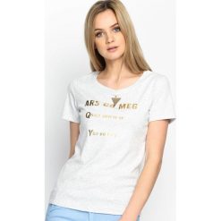 Szary T-shirt Gleaming. Szare t-shirty damskie Born2be, l. Za 39,99 zł.