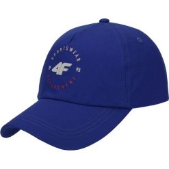 Czapka z daszkiem damska CAD302 - kobalt. Niebieskie czapki damskie marki 4f, w paski. Za 39,99 zł.