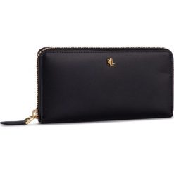 Duży Portfel Damski LAUREN RALPH LAUREN - Zip Cont Wlt 432754176001 Blk/Porcn. Czarne portfele damskie Lauren Ralph Lauren, bez wzorów, ze skóry. Za 569,00 zł.