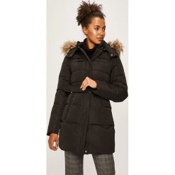 Pepe Jeans - Kurtka puchowa Azu. Czarne kurtki damskie Pepe Jeans, s, w paski, z poliesteru, długie. W wyprzedaży za 449,90 zł.