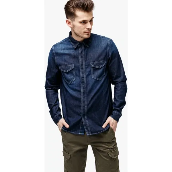 Timberland Koszula Ls Mumford River Denim Shirt Slim , szary, rozmiar XL. Szare koszule męskie Timberland, xl, bez wzorów, z bawełny, bez kołnierzyka, bez rękawów. W wyprzedaży za 269,99 zł.
