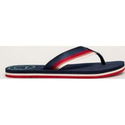 Tommy Jeans - Japonki. Niebieskie klapki damskie Tommy Jeans, bez wzorów, z jeansu, bez obcasa, na obcasie. Za 159,90 zł.