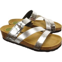 Dr Brinkmann 701279-92 silber, klapki profilaktyczne damskie. Klapki damskie Dr. Brinkmann, bez wzorów, bez obcasa. Za 159,90 zł.