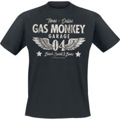 T-shirty męskie z nadrukiem: Gas Monkey Garage 04 Wings T-Shirt czarny