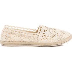 Tomsy damskie: Beżowe koronkowe espadryle Seastar