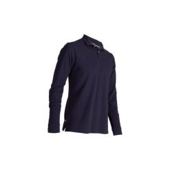 Koszulka polo do golfa męska. Niebieskie koszulki polo męskie marki INESIS, xl, z bawełny, z długim rękawem. Za 59,99 zł.