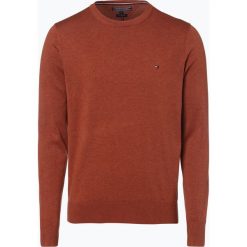 Swetry klasyczne męskie: Tommy Hilfiger – Sweter męski z dodatkiem jedwabiu, brązowy