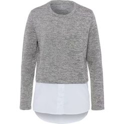 Koszulka w kolorze szarym. Szare koszulki damskie Cross Jeans, l, bez wzorów, ze splotem, z okrągłym kołnierzem. W wyprzedaży za 56,95 zł.