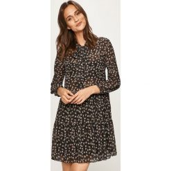 Haily's - Sukienka. Czarne sukienki damskie Haily's, na co dzień, s, w kwiaty, z elastanu, casualowe, bez kołnierzyka, z długim rękawem, długie, mini, rozkloszowane. Za 129,90 zł.