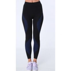 Legginsy bezszwowe czarno-chabrowe MR81199. Niebieskie legginsy damskie Fasardi, s, bez wzorów. Za 69,00 zł.
