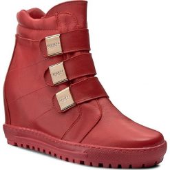 Sneakersy damskie: Sneakersy EKSBUT – 66-4319-G71-1G Czerwony