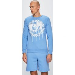 Hype - Bluza. Niebieskie bluzy męskie Hype, s, z nadrukiem, z bawełny, z okrągłym kołnierzem, bez rękawów, bez kaptura. W wyprzedaży za 119,90 zł.