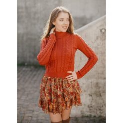 SPÓDNICA FLORA MINI CAMEL. Brązowe spódniczki dziewczęce Fanaberia.com, bez wzorów, z zamszu, długie, mini, asymetryczne. Za 109,00 zł.
