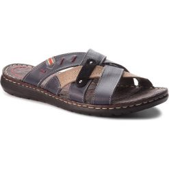 Klapki LASOCKI FOR MEN - MI07-A700-A554-01 Granatowy. Niebieskie klapki męskie Lasocki For Men, z aplikacjami, z zamszu. W wyprzedaży za 69,99 zł.