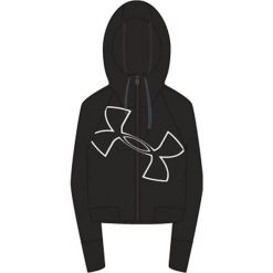 Bluzy rozpinane damskie: Under Armour Bluza damska Big Logo WM FZ Hoodie czarna r. S (1320609-001)