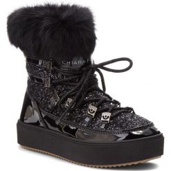 Śniegowce CHIARA FERRAGNI - 18AI-CF2126 Black. Czarne buty zimowe damskie marki Chiara Ferragni, ze skóry ekologicznej, za kostkę. Za 1569,00 zł.