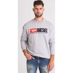 BLUZA REGULAR FIT DIESEL. Szare bluzy męskie Diesel, m, bez wzorów, z bawełny, z okrągłym kołnierzem, bez rękawów, bez kaptura. Za 299,50 zł.