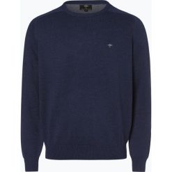 Fynch Hatton - Sweter męski, niebieski. Niebieskie swetry męskie marki Fynch-Hatton, xxl, z haftami, z bawełny, bez kołnierzyka, bez kaptura. Za 229,95 zł.
