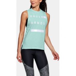 Under Armour Koszulka damska Muscle Tank Linear Wordmark zielona r. S (1310482-703). Zielone topy sportowe damskie marki Under Armour, s. Za 77,34 zł.