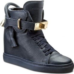 Sneakersy BALDACCINI - 803000-D Granat Groch. Niebieskie półbuty damskie Baldaccini, ze skóry. W wyprzedaży za 289,00 zł.